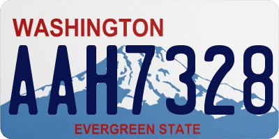 WA license plate AAH7328