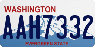 WA license plate AAH7332
