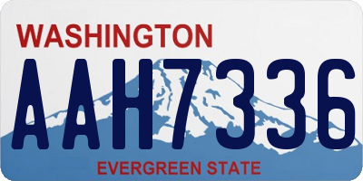WA license plate AAH7336
