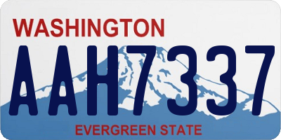 WA license plate AAH7337