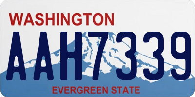 WA license plate AAH7339