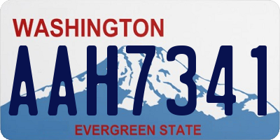 WA license plate AAH7341