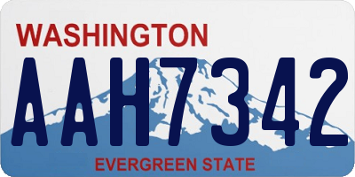WA license plate AAH7342