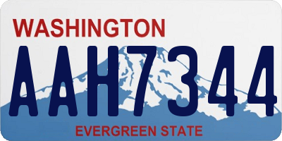 WA license plate AAH7344