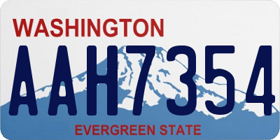 WA license plate AAH7354