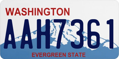 WA license plate AAH7361