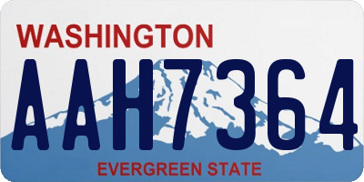 WA license plate AAH7364