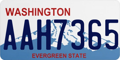 WA license plate AAH7365