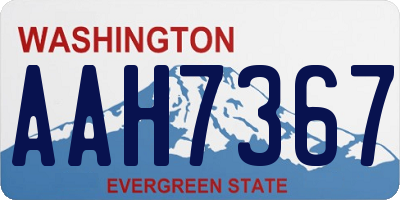 WA license plate AAH7367