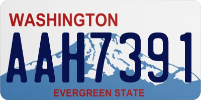WA license plate AAH7391