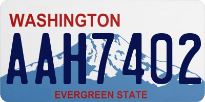 WA license plate AAH7402