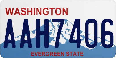 WA license plate AAH7406