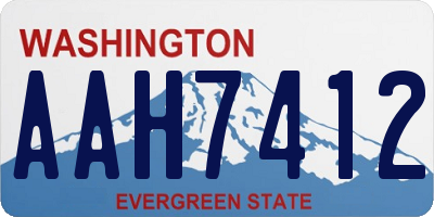 WA license plate AAH7412