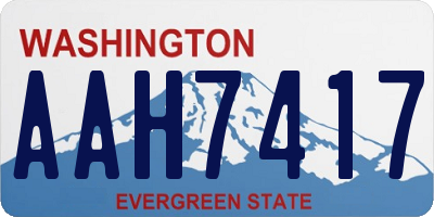 WA license plate AAH7417