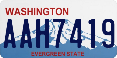 WA license plate AAH7419