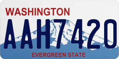 WA license plate AAH7420