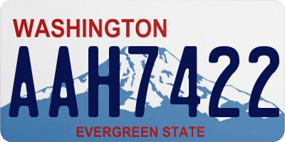 WA license plate AAH7422