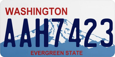 WA license plate AAH7423