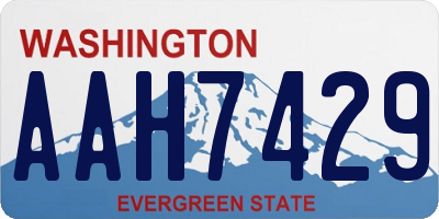 WA license plate AAH7429