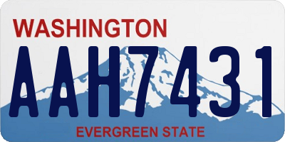 WA license plate AAH7431