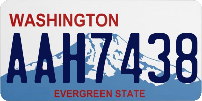 WA license plate AAH7438