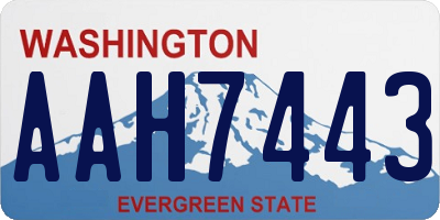 WA license plate AAH7443