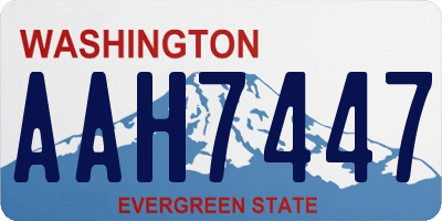 WA license plate AAH7447