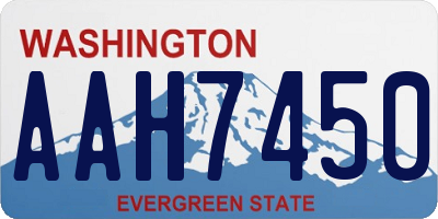 WA license plate AAH7450