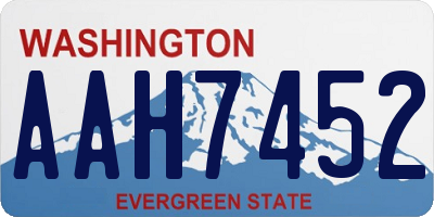 WA license plate AAH7452