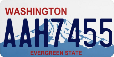WA license plate AAH7455