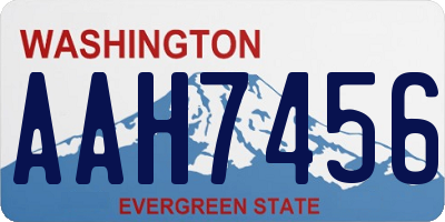 WA license plate AAH7456
