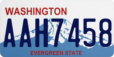 WA license plate AAH7458