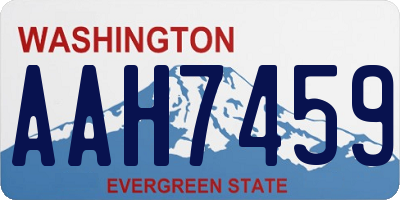 WA license plate AAH7459