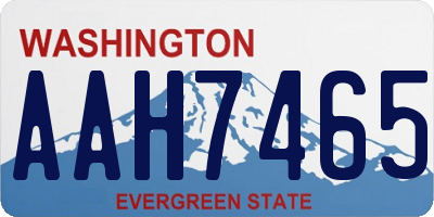 WA license plate AAH7465