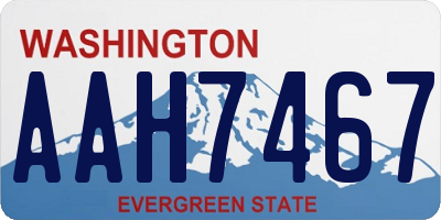 WA license plate AAH7467