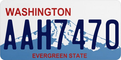 WA license plate AAH7470