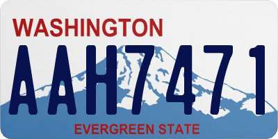 WA license plate AAH7471