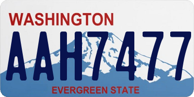 WA license plate AAH7477
