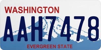 WA license plate AAH7478