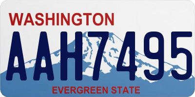 WA license plate AAH7495