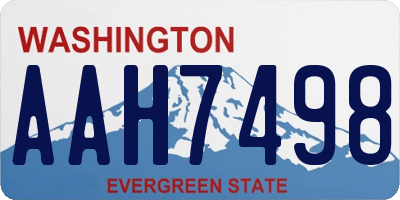 WA license plate AAH7498