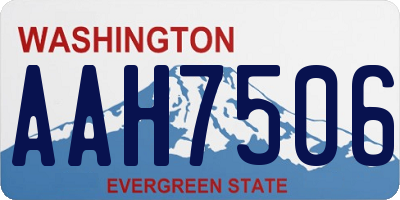 WA license plate AAH7506