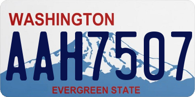 WA license plate AAH7507