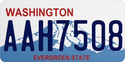 WA license plate AAH7508
