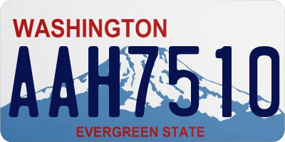 WA license plate AAH7510