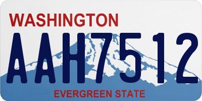 WA license plate AAH7512