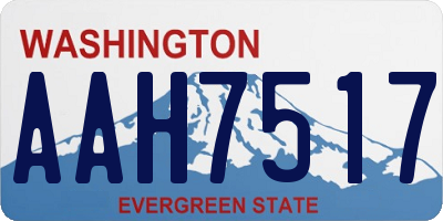 WA license plate AAH7517