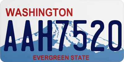 WA license plate AAH7520