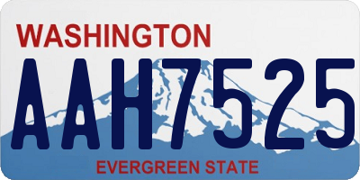 WA license plate AAH7525