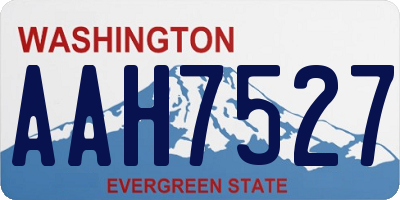 WA license plate AAH7527